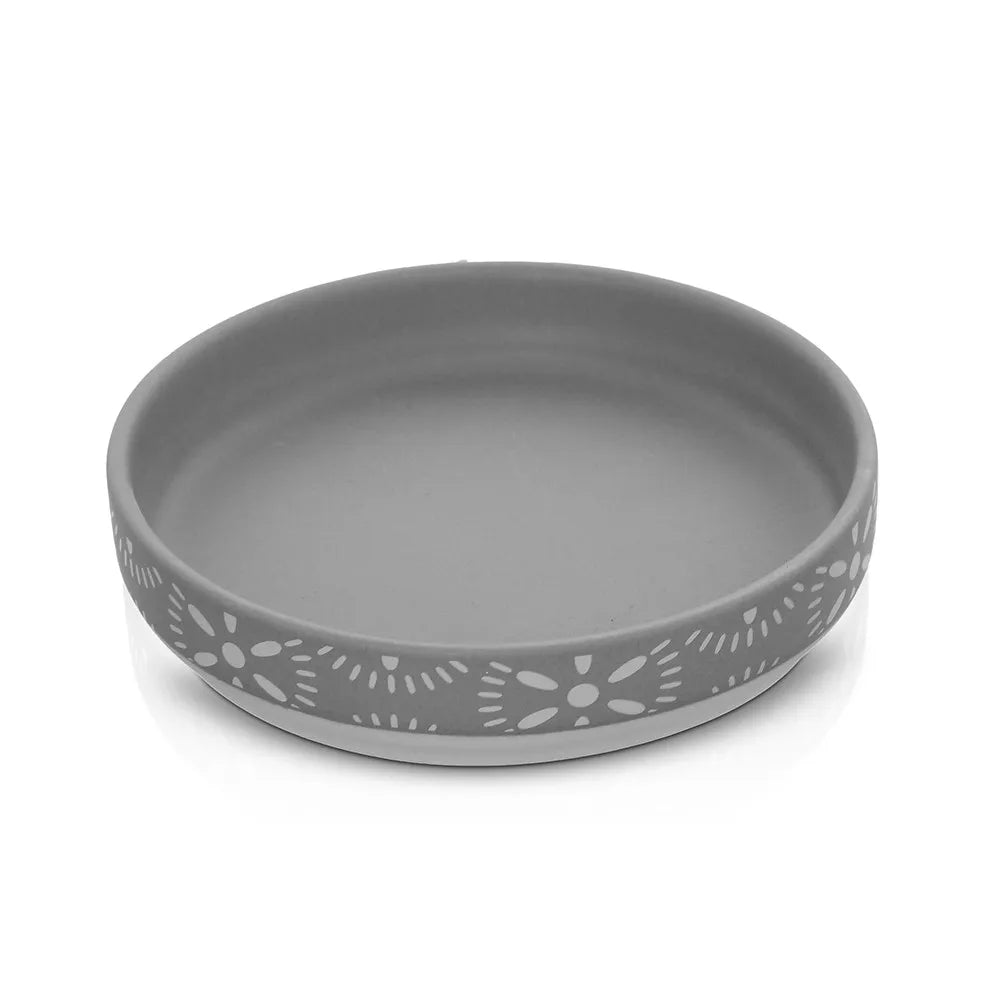 Porta sapone da appoggio in ceramica grigio  Circus