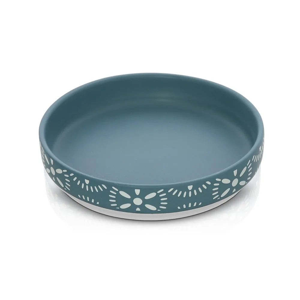 Porta sapone da appoggio in ceramica turchese cobalto  Circus