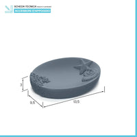 Porta sapone da appoggio in resina turchese cobalto  Coral