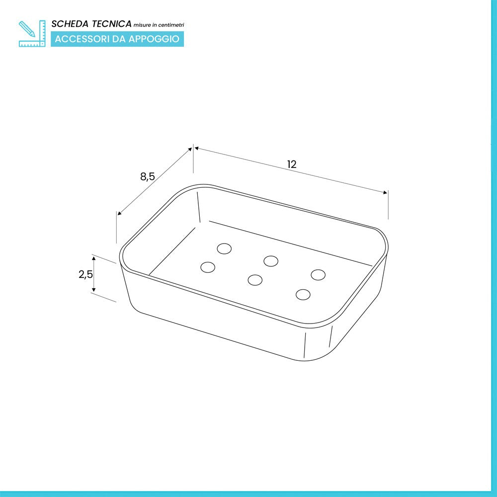 Porta sapone da Appoggio per il Bagno colore Beige Star
