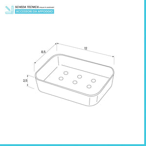Porta sapone da Appoggio per il Bagno colore Beige Star