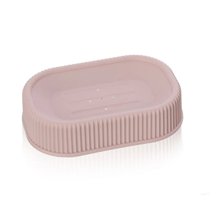Porta sapone da appoggio rosa in plastica Ring