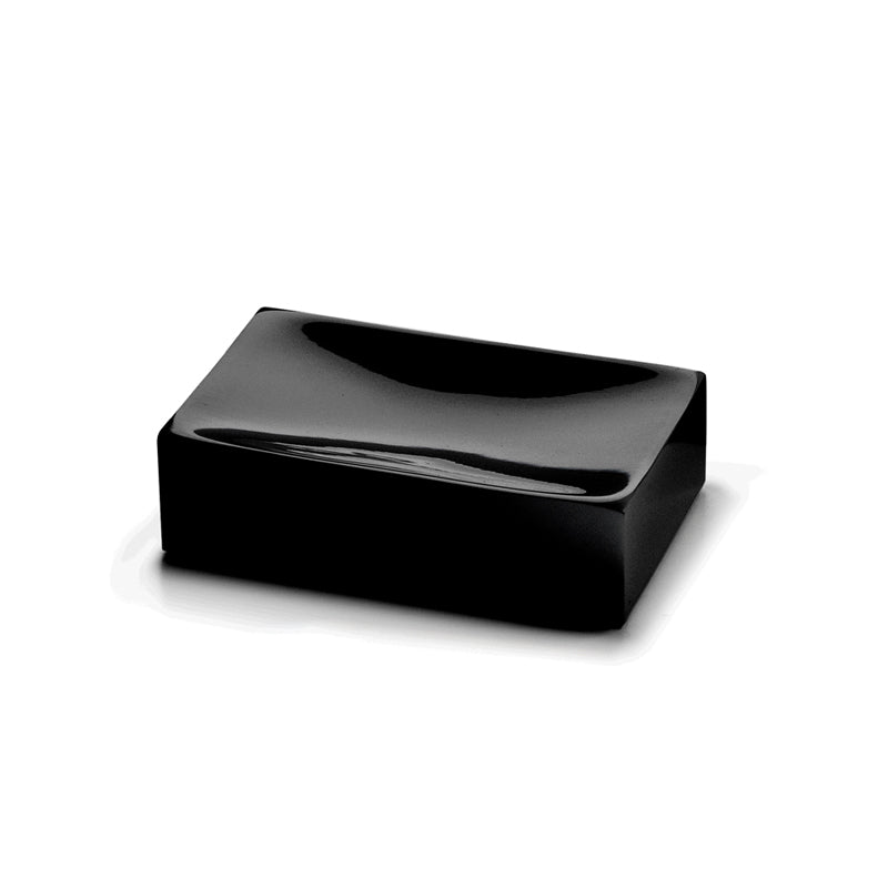 Portasapone d'appoggio in resina e sabbia SF11 Gedy serie SOFIA Nero Opaco