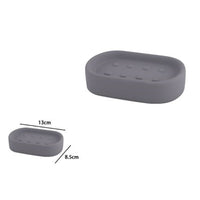 Trade Shop - Porta Sapone Piatto Supporto Saponetta Accessorio Arredo Per Bagno Grigio 87811         