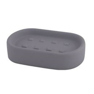 Trade Shop - Porta Sapone Piatto Supporto Saponetta Accessorio Arredo Per Bagno Grigio 87811         