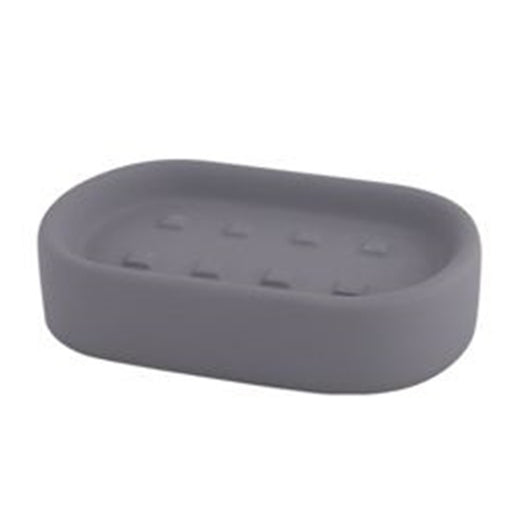 Trade Shop - Porta Sapone Piatto Supporto Saponetta Accessorio Arredo Per Bagno Grigio 87811         