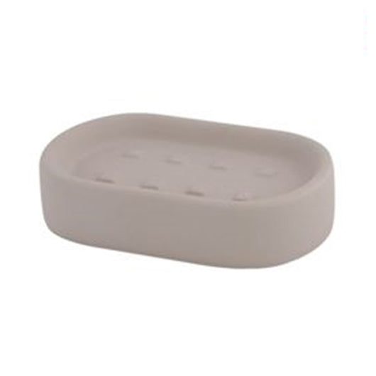 Trade Shop - Porta Sapone Piatto Supporto Saponetta Accessorio Arredo Per Bagno Tortora 87815         