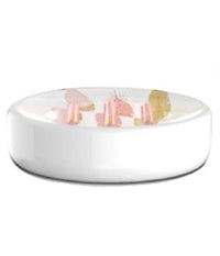 Porta Sapone Saponetta Accessorio Arredo Bagno Bianco Con Piume 11x8x3 Cm 69795         