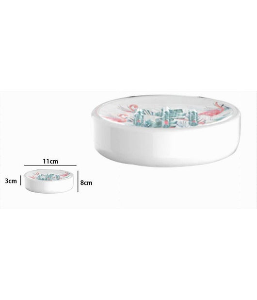 Porta Sapone Saponetta Accessorio Arredo Bagno Con Fenicotteri In Ceramica 69960         