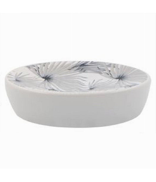 Porta Sapone Saponetta Accessorio Arredo Bagno Stampa Tropicale 11 X 3 Cm 87065         