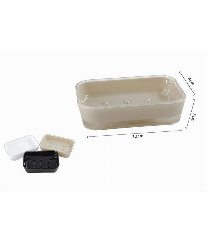 Porta Sapone Saponetta Accessorio Arredo Per Bagno Rettangolare 12x8x3 Cm 52403         
