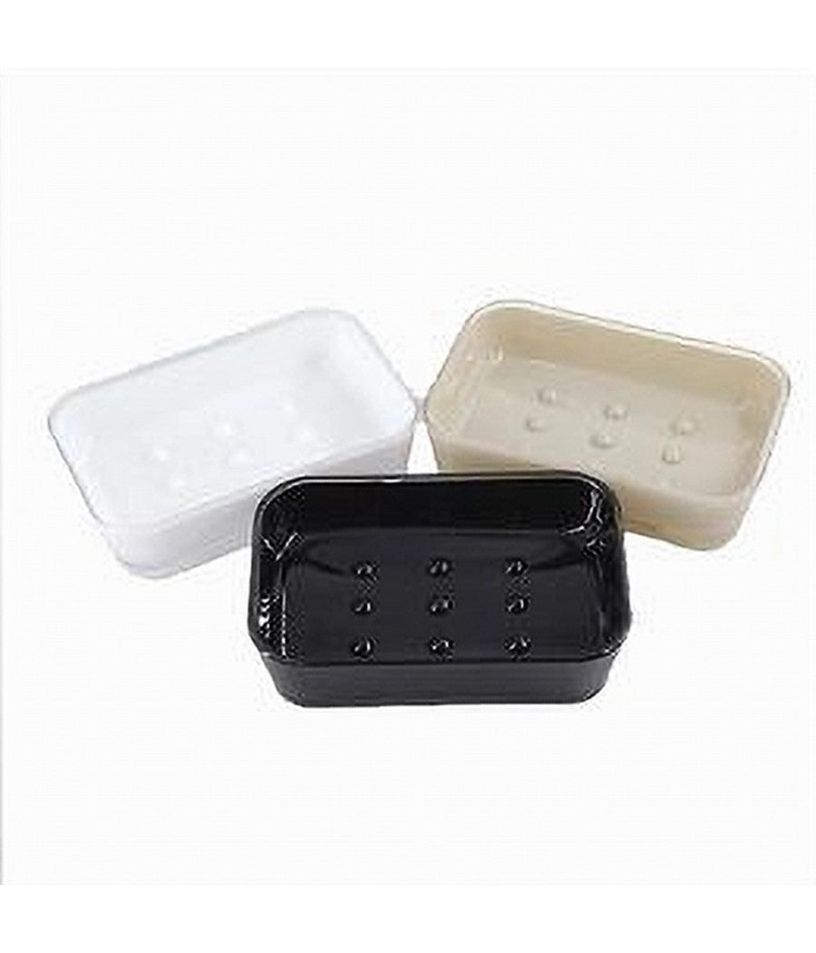 Porta Sapone Saponetta Accessorio Arredo Per Bagno Rettangolare 12x8x3 Cm 52403         