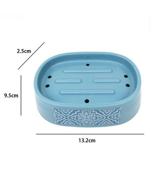 Porta Sapone Saponetta Accessorio Per Arredo Bagno Celeste Con Maioliche 87028         