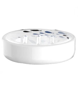 Porta Sapone Saponetta Bianco Pesciolini Accessorio Per Bagno In Ceramica 69877         