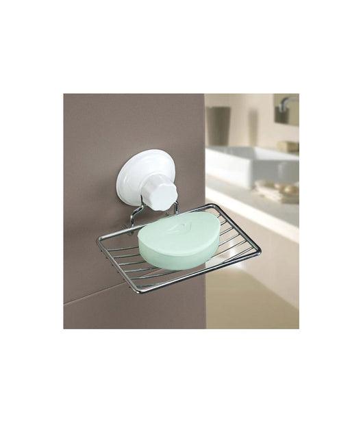 Porta Sapone Saponetta Con Attacco A Ventosa A Parete Per Bagno In Acciaio         