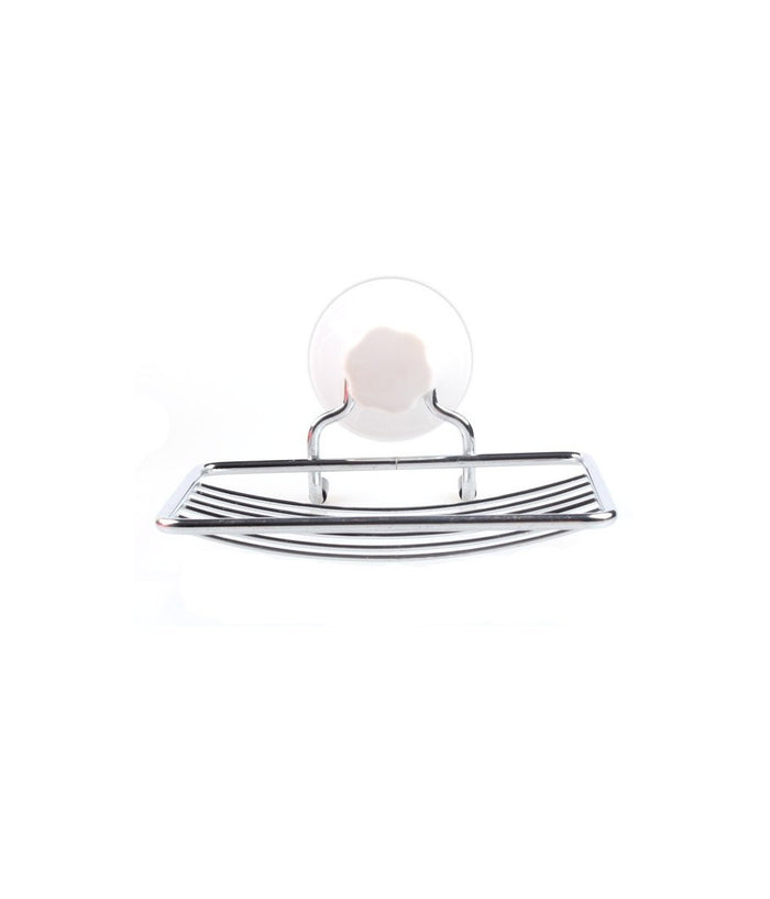 Porta Sapone Saponetta Con Attacco A Ventosa A Parete Per Bagno In Acciaio         