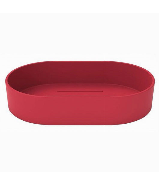 Porta Sapone Saponetta Da Bagno In Plastica Accessorio Arredo Colore Rosso 69939         