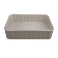 Trade Shop - Porta Sapone Supporto Saponetta Da Bagno Rettangolare Rigato Accessorio Arredo 79188         