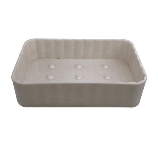 Trade Shop - Porta Sapone Supporto Saponetta Da Bagno Rettangolare Rigato Accessorio Arredo 79188         