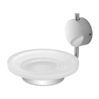 Porta saponetta a muro in acciaio cromo con doppio fissaggio Plaza