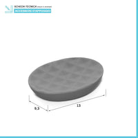 Porta saponetta da appoggio colore grigio in ceramica Cristal