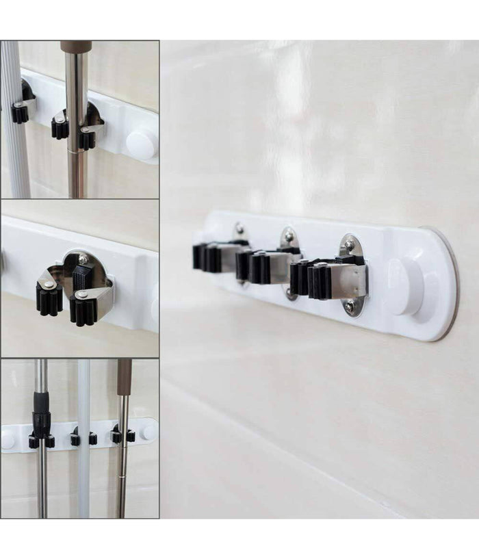 Porta Scope Da Muro Salva Spazio Supporto 3 Posti Cucina Casa Pulizia 59557         