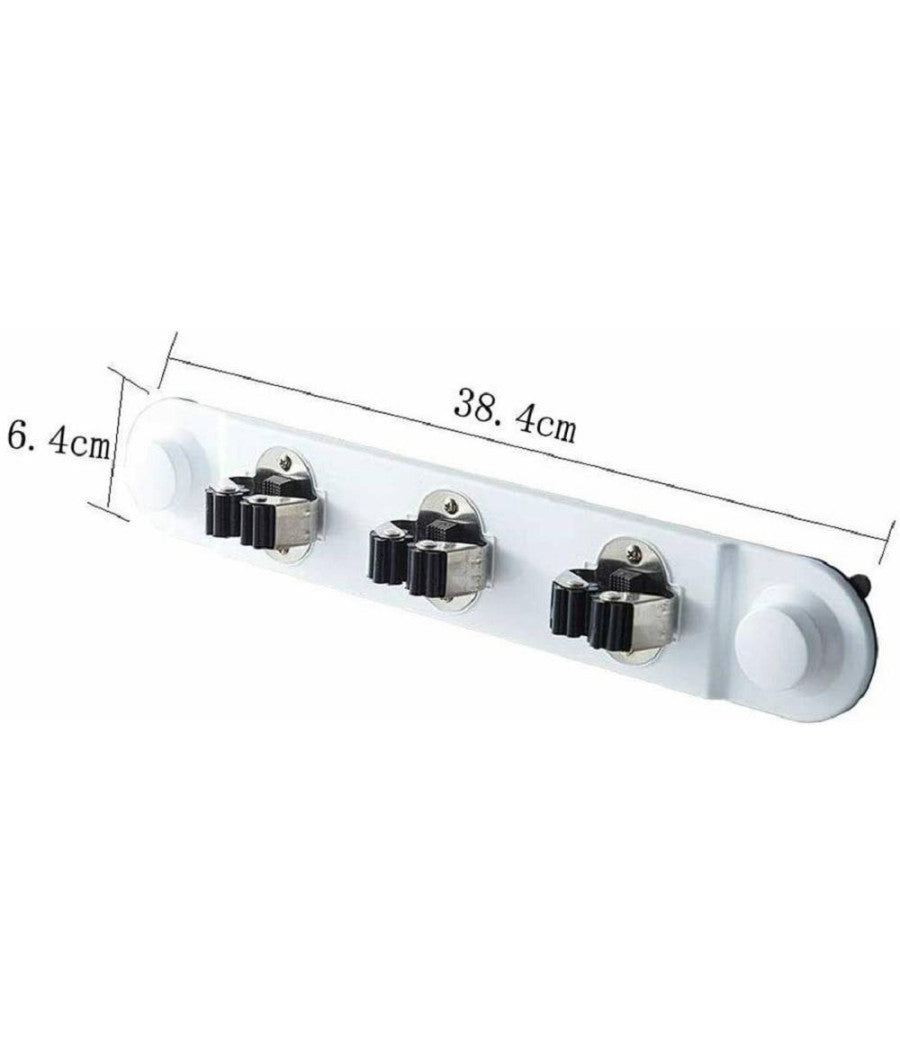 Porta Scope Da Muro Salva Spazio Supporto 3 Posti Cucina Casa Pulizia 59557         