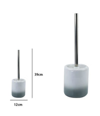 Porta Scopino Arredo Bagno Wc Toilette Bianco Grigio Con Scopino Completo 59917         