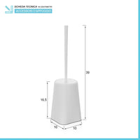 Porta scopino bagno da appoggio bianco in abs Tender