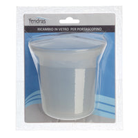 Porta scopino di ricambio per spazzole wc a muro in vetro satinato