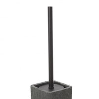 Porta scopino serie Wash color bianco con scritta nera cod 83373