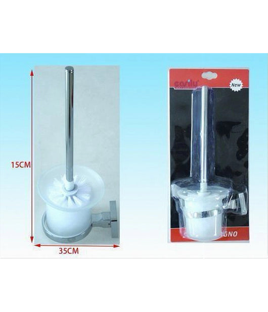 Porta Scopino Parete In Acciaio Vetro Satinato A Parete Con Scopino Bagno 52208a         