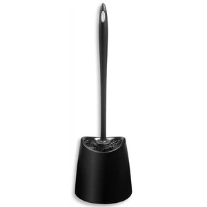 Portascopino wc da appoggio nero in abs con setole nere