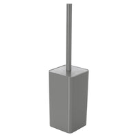 Porta scopino wc grigio completo di scopino con setole morbide Star