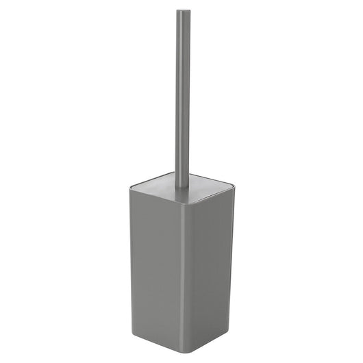 Porta scopino wc grigio completo di scopino con setole morbide Star