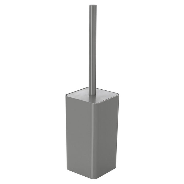 Porta scopino wc grigio completo di scopino con setole morbide Star