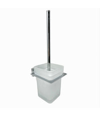 Porta Scopino Wc Scopettino Completo Vetro Satinato Fissaggio Parete Bagno Cubo 87220         