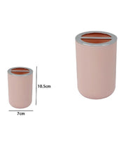 Porta Spazzolini Bicchiere Accessori Bagno 2 Fori Rosa Silver Contenitore 79869         