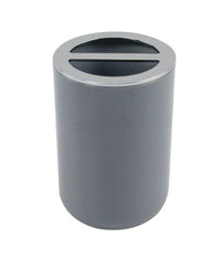 Porta Spazzolini Bicchiere Accessorio Arredo Bagno A 2 Fori Grigio Silver 69470         