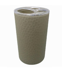 Porta Spazzolini Bicchiere Accessorio Bagno Beige 3 Fori Portaspazzolini 79178         