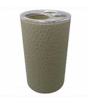 Porta Spazzolini Bicchiere Accessorio Bagno Beige 3 Fori Portaspazzolini 79178         