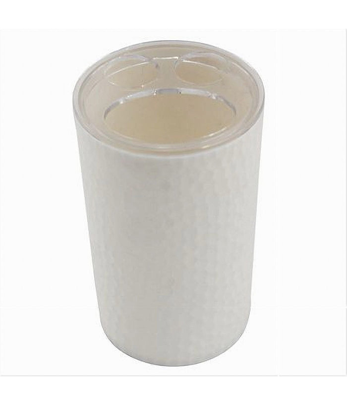 Porta Spazzolini Bicchiere Accessorio Bagno Bianco 3 Fori Portaspazzolini 10435         