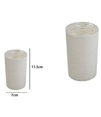 Trade Shop - Porta Spazzolini Bicchiere Accessorio Bagno Bianco 3 Fori Portaspazzolini 79778 -