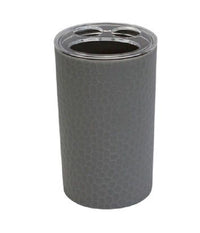 Porta Spazzolini Bicchiere Accessorio Bagno Grigio 3 Fori Portaspazzolini 79798         