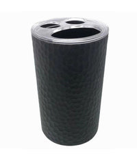 Porta Spazzolini Bicchiere Accessorio Bagno Nero 3 Fori Portaspazzolini 79182         