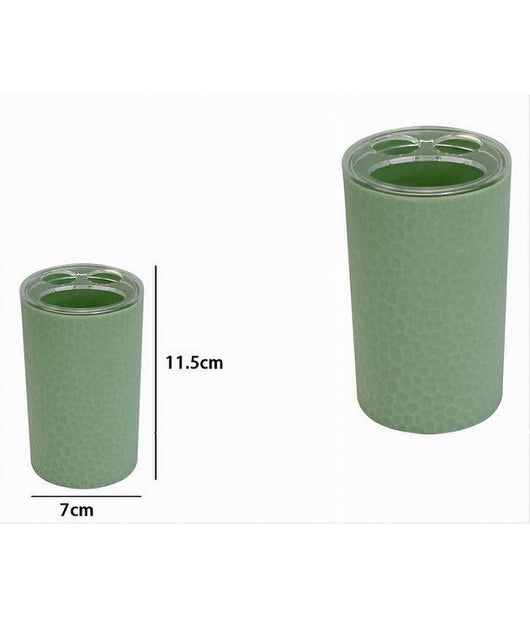 Porta Spazzolini Bicchiere Accessorio Bagno Verde A 3 Fori Portaspazzolini 79786         