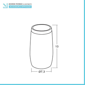 Porta spazzolini da denti Grigio dettagli effetto legno Blob