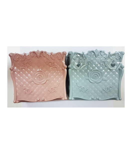 Porta Spazzolino 2 Vaschette Spazzolini Dentifricio Con Ventosa Accessori Bagno         