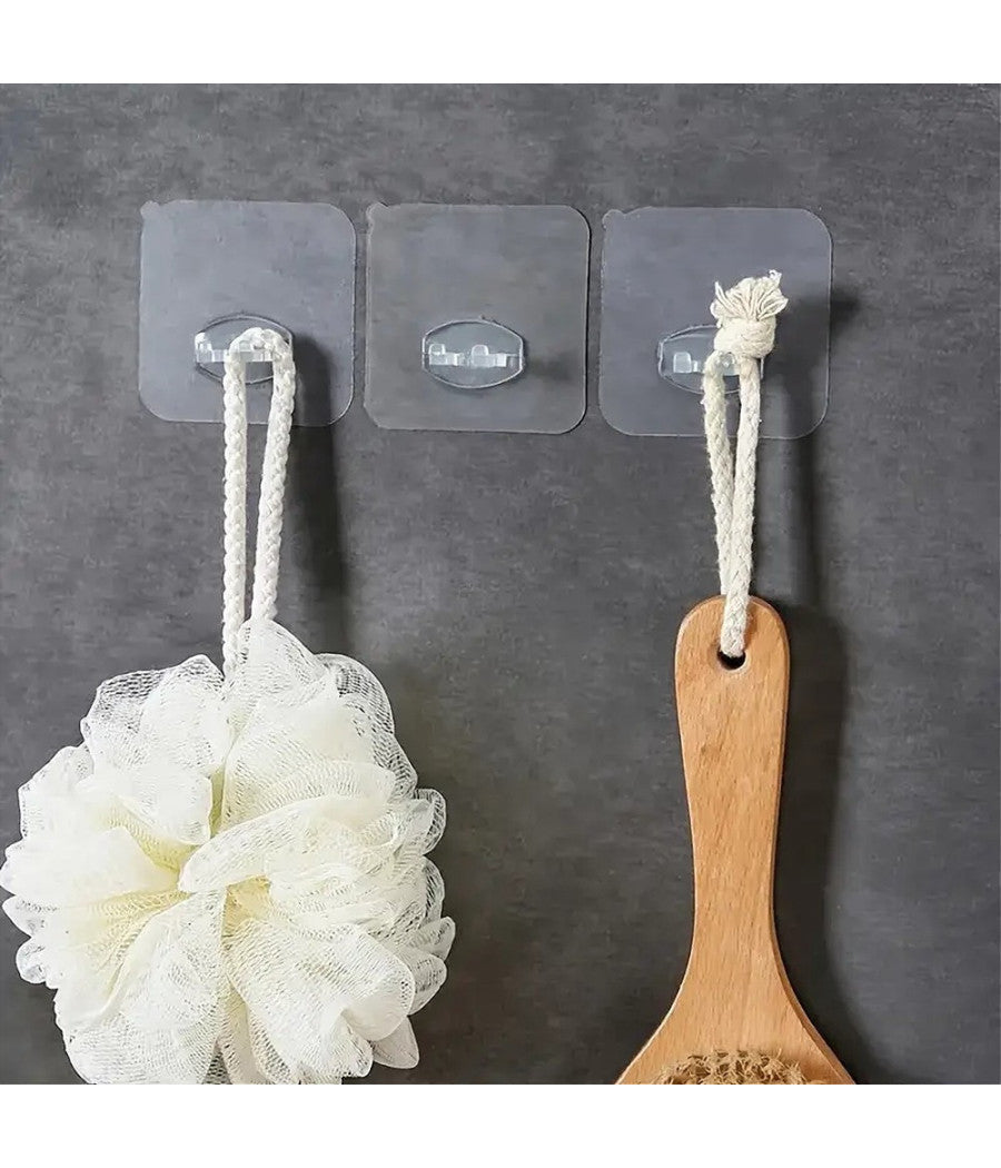 Porta Spazzolino Da Denti Gancio Autoadesivo Trasparente Da Parete Bagno 87751         