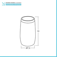Porta spazzolino da denti Nero dettagli effetto legno Blob